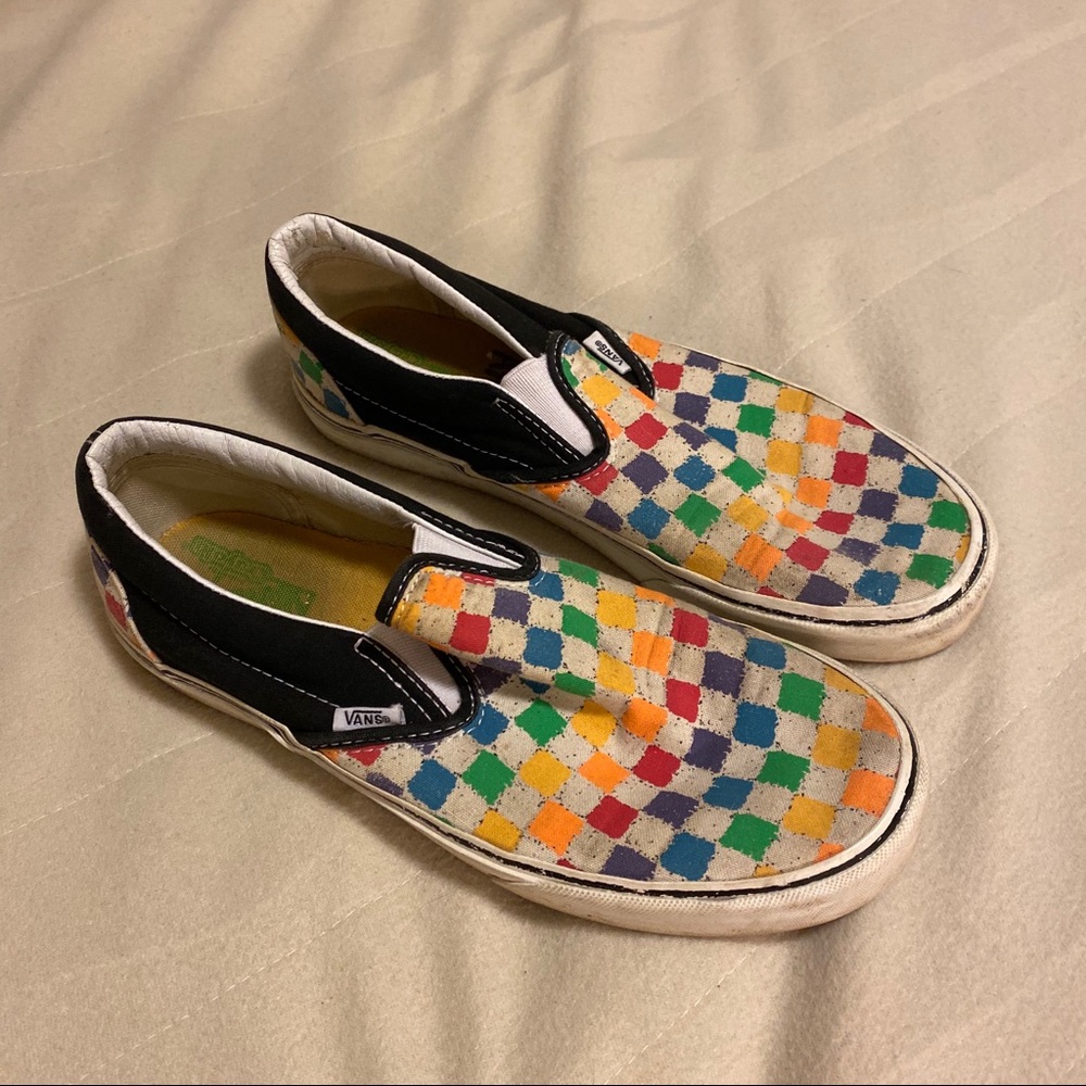 Crayola Vans Rainbow Block W10.5 M9 Colorful - image 1